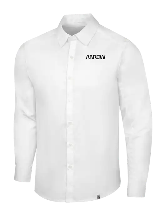 OGIO White Commuter Woven Shirt w/Arrow Electronics Logo