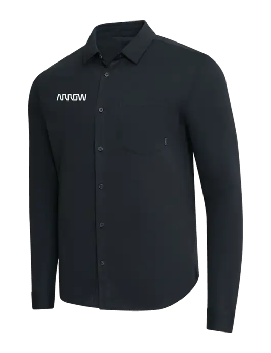 OGIO Black Extend Long Sleeve Button Up Shirt w/Arrow Electronics Logo