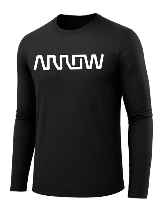 Long Sleeve Black PosiCharge Competitor Tee w/Arrow Electronics Logo