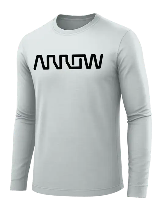 Long Sleeve Light Grey PosiCharge Competitor Tee w/Arrow Electronics Logo