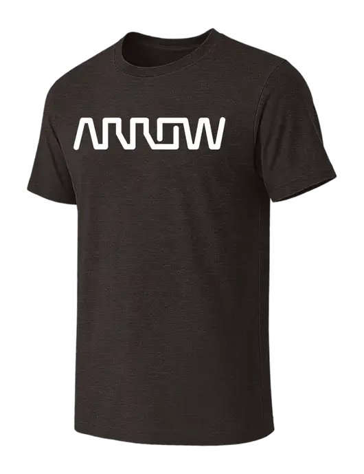 BELLA+CANVAS Dark Grey Heather CVC Short Sleeve Tee w/Arrow Electronics Logo