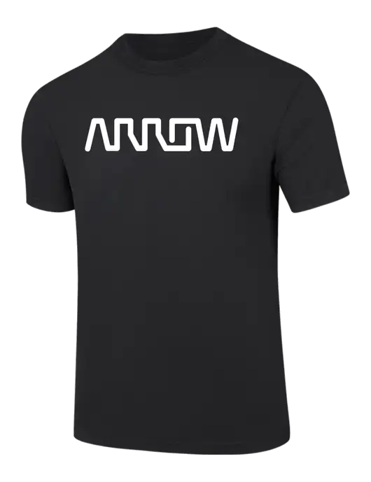 Comfort Colors 6.1 oz Black Heavyweight Ring Spun T-Shirt w/Arrow Electronics Logo