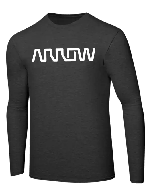 Ring Spun Dark Heather Grey 4.5 oz Long Sleeve T-Shirt w/Arrow Electronics Logo