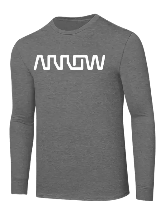 Core Blend Medium Grey Heather Long Sleeve Tee w/Arrow Electronics Logo