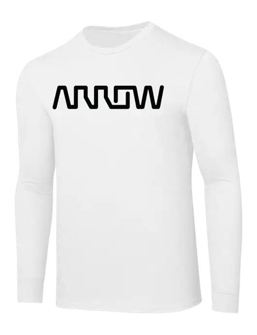 Core Blend White Long Sleeve Tee w/Arrow Electronics Logo