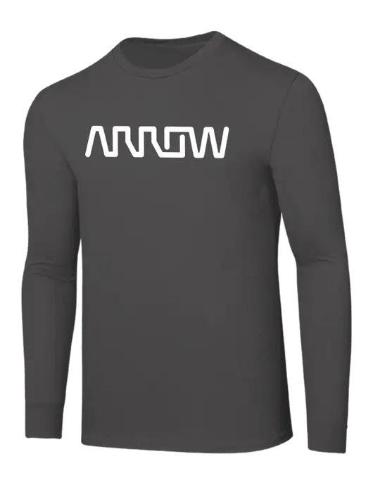 Seriously Soft Dark Grey Long Sleeve T-Shirt w/Arrow Electronics Logo