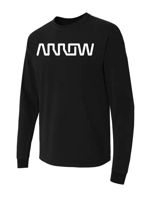 Comfort Colors Garment-Dyed Black Heavyweight Long Sleeve T-Shirt w/Arrow Electronics Logo