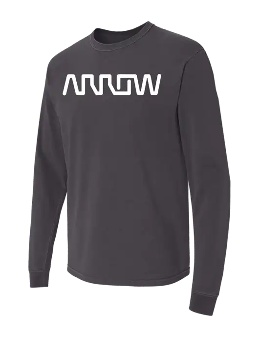 Comfort Colors Garment-Dyed Dark Grey Heavyweight Long Sleeve T-Shirt w/Arrow Electronics Logo