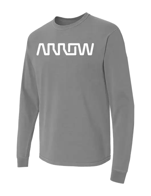 Comfort Colors Garment-Dyed Medium Grey Heavyweight Long Sleeve T-Shirt w/Arrow Electronics Logo