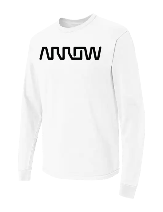 Comfort Colors Garment-Dyed White Heavyweight Long Sleeve T-Shirt w/Arrow Electronics Logo