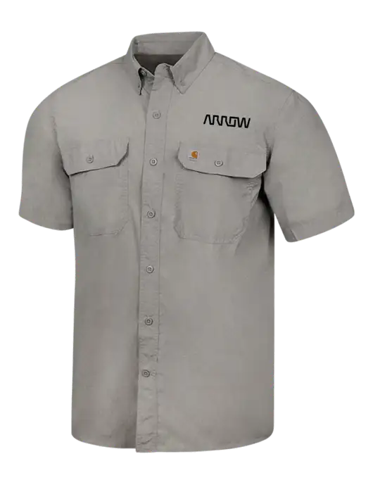 Carhartt Force Light Grey Solid Short Sleeve Shirt w/Arrow Electronics Logo