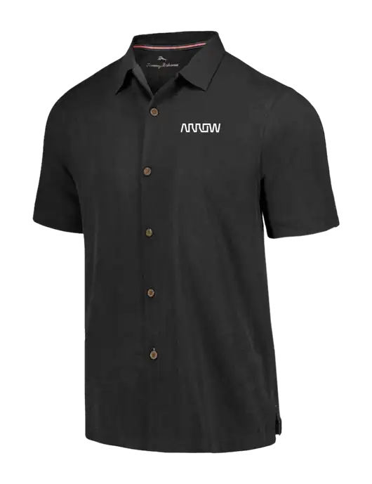 Tommy Bahama Black Tropic Isles Short Sleeve Shirt w/Arrow Electronics Logo