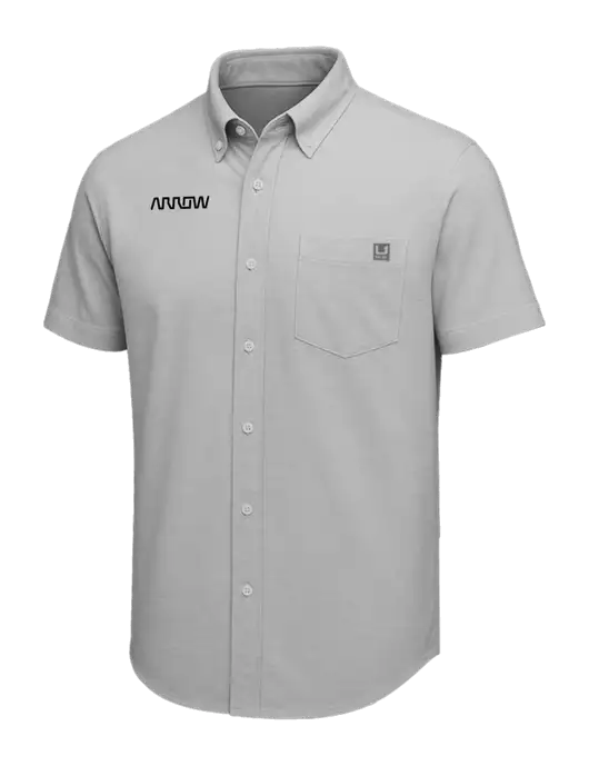 HUK Light Grey Kona Solid Shirt w/Arrow Electronics Logo