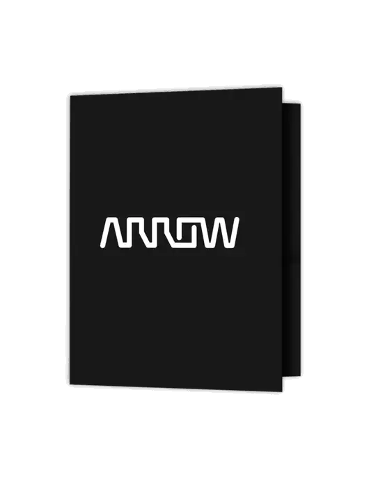 Black Presentation Folder with Dual Pockets w/Arrow Electronics Logo