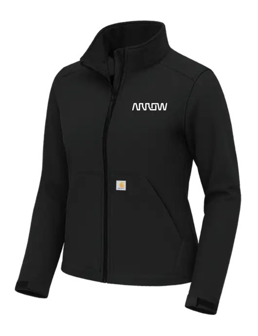 Carhartt Womens Rain Defender Black Soft Shell Jacket w/Arrow Electronics Logo