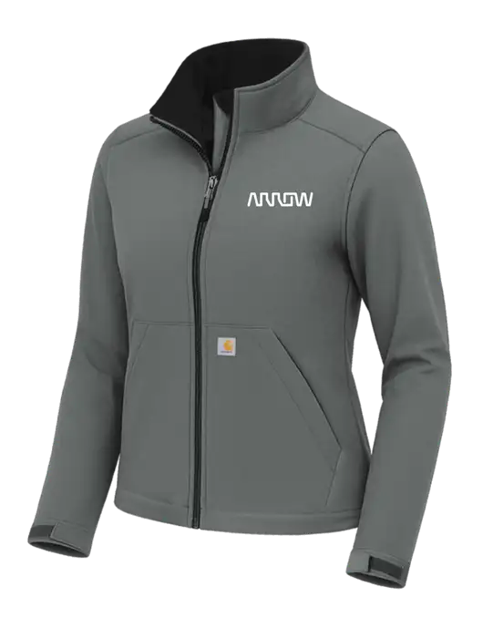 Carhartt Womens Rain Defender Dark Medium Grey Soft Shell Jacket w/Arrow Electronics Logo