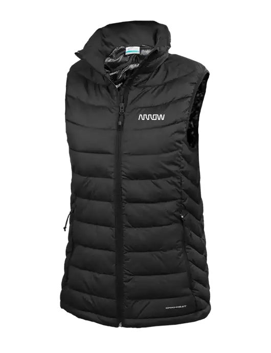 Columbia Womens Black Powder Lite Vest w/Arrow Electronics Logo