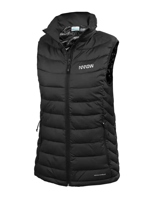 Columbia Womens Black Powder Lite Vest w/Arrow Electronics Logo