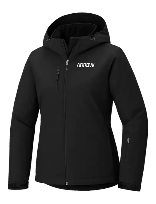 Womens Cold Weather Vortex 3-in-1 Black/ Black Waterproof Jacket with Detachable Hood
 w/Arrow Electronics Logo, Arrow Electronics Logo