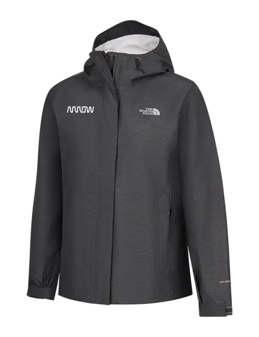 The North Face Womens Dark Grey Heather DryVent Rain Jacket w/Arrow Electronics Logo