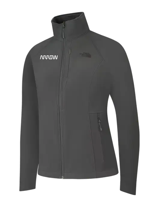 North Face Womens Medium Grey Apex Barrier Soft Shell Jacket  w/Arrow Electronics Logo