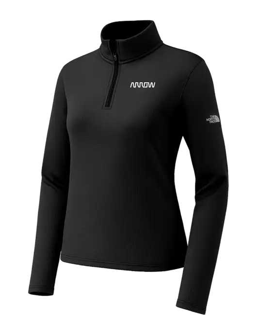 The North Face Womens Aim 1/4-Zip Black Fleece w/Arrow Electronics Logo