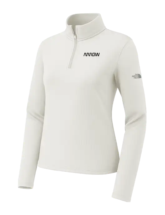The North Face Womens Aim 1/4-Zip Ivory Fleece w/Arrow Electronics Logo