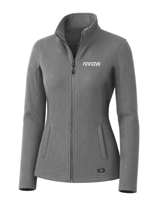 OGIO Medium Grey Womens Grit Fleece Jacket w/Arrow Electronics Logo
