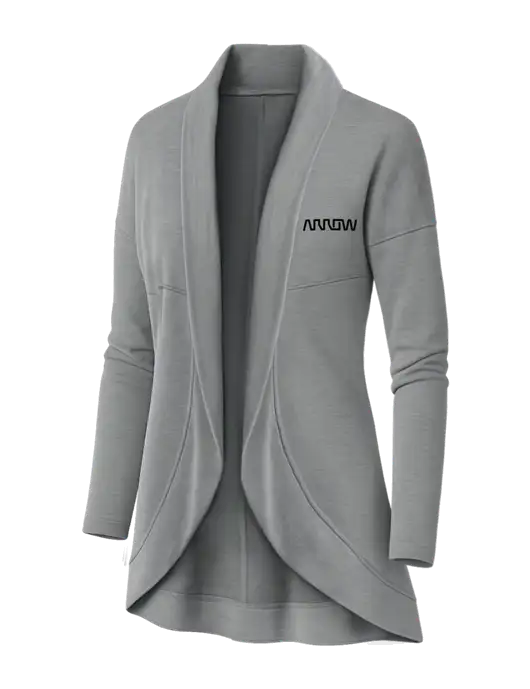 OGIO Light Grey Heather Womens Luuma Cocoon Fleece w/Arrow Electronics Logo