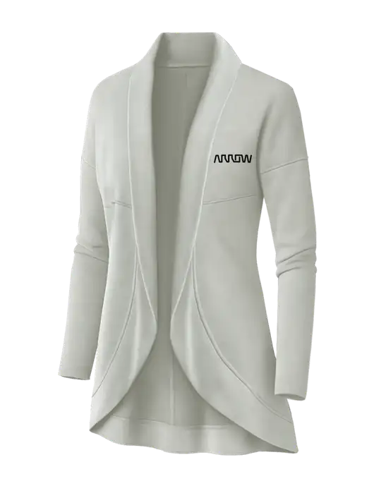 OGIO Ivory Snow Womens Luuma Cocoon Fleece w/Arrow Electronics Logo