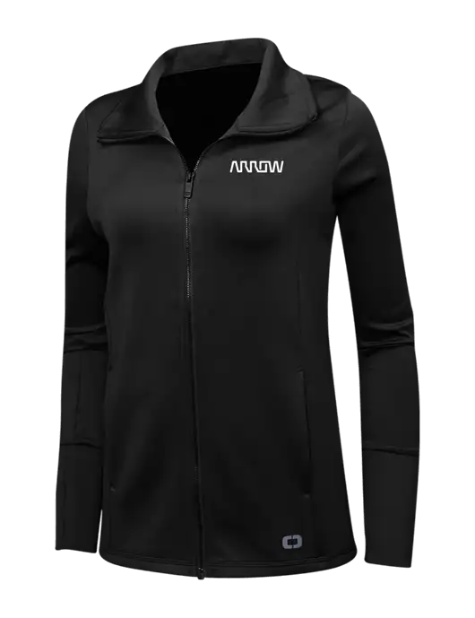 OGIO Black Womens Endurance Modern Performance Full-Zip w/Arrow Electronics Logo