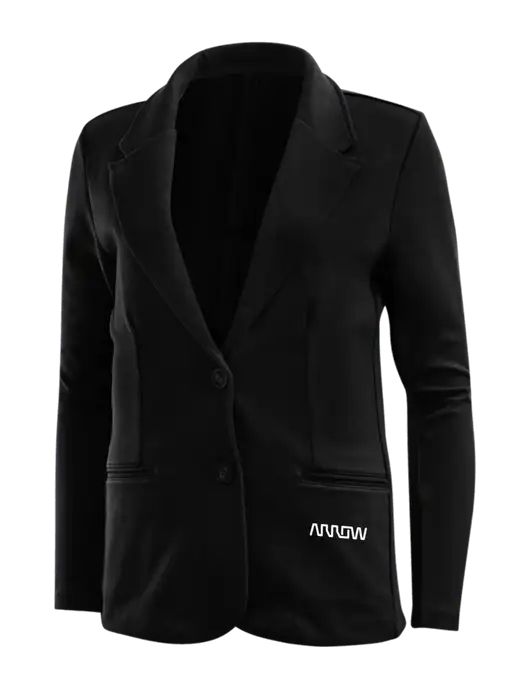 Black Womens Knit Blazer w/Arrow Electronics Logo
