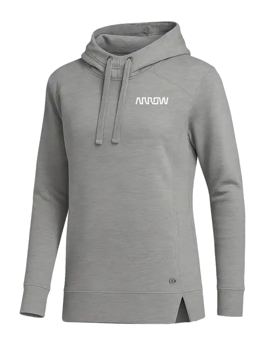 OGIO Heather Grey Womens Luuma Pullover Fleece Hoodie w/Arrow Electronics Logo