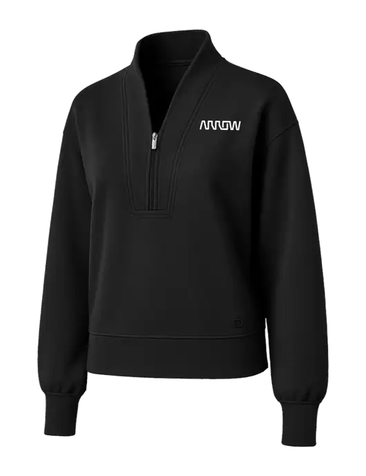 OGIO Womens Black Transcend 1/4-Zip w/Arrow Electronics Logo