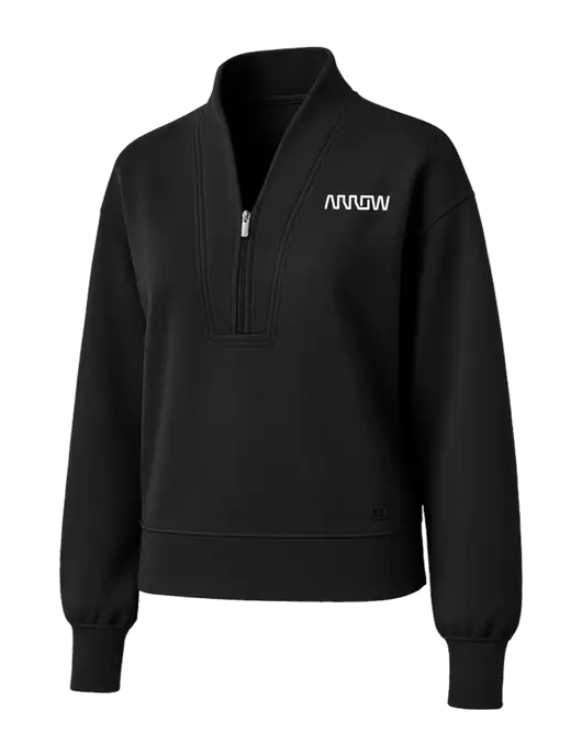 OGIO Womens Black Transcend 1/4-Zip w/Arrow Electronics Logo