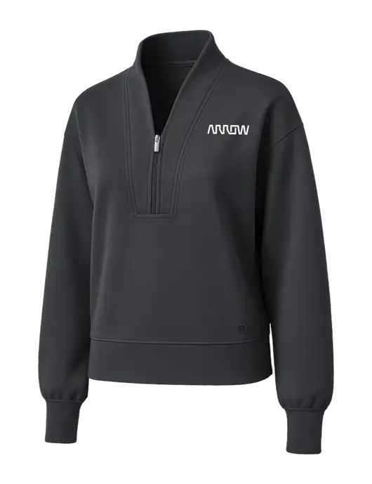 OGIO Womens Dark Grey Transcend 1/4-Zip w/Arrow Electronics Logo