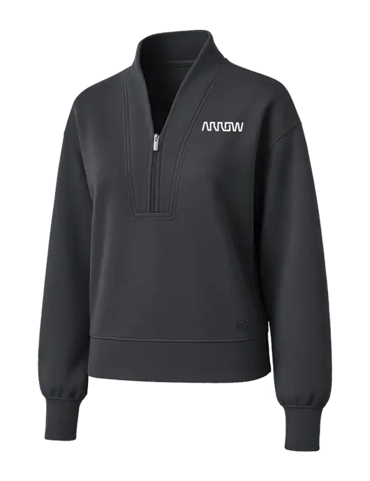 OGIO Womens Dark Grey Transcend 1/4-Zip w/Arrow Electronics Logo