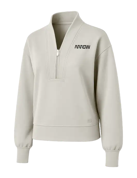 OGIO Womens Ivory Transcend 1/4-Zip w/Arrow Electronics Logo