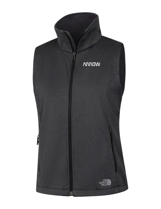 The North Face Womens Dark Grey Heather Ridgewall Soft Shell Vest  w/Arrow Electronics Logo