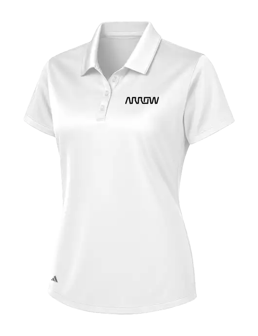 Adidas White Womens Basic Sport Polo w/Arrow Electronics Logo