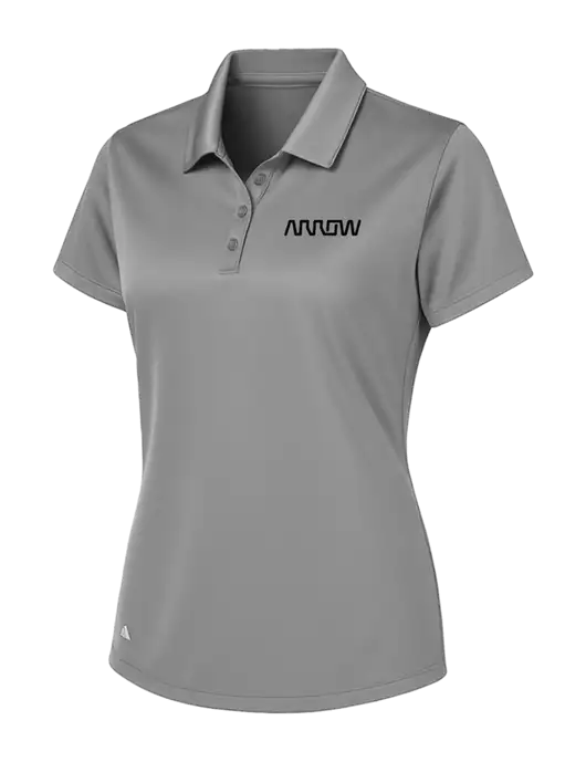 Adidas Light Grey Womens Basic Sport Polo w/Arrow Electronics Logo