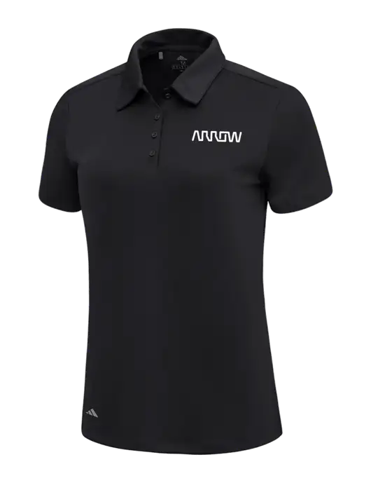 Adidas Black Womens Ultimate Solid Polo w/Arrow Electronics Logo