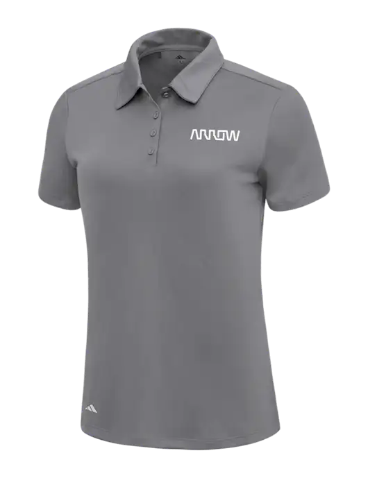 Adidas Medium Grey Womens Ultimate Solid Polo w/Arrow Electronics Logo