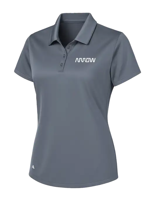 Adidas Medium Grey Womens Basic Sport Polo w/Arrow Electronics Logo