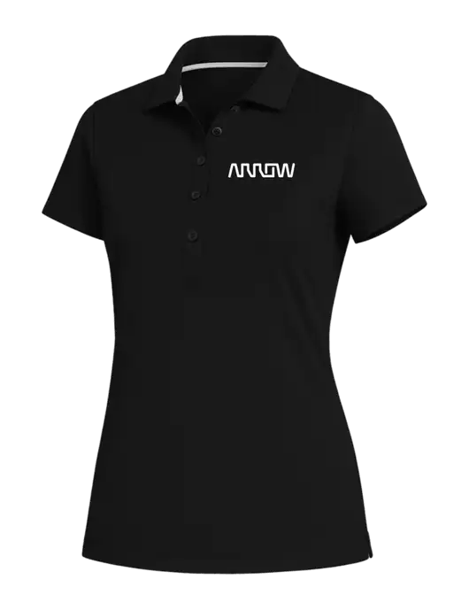 Fairway & Greene Womens Black Claire Tech Polo w/Arrow Electronics Logo