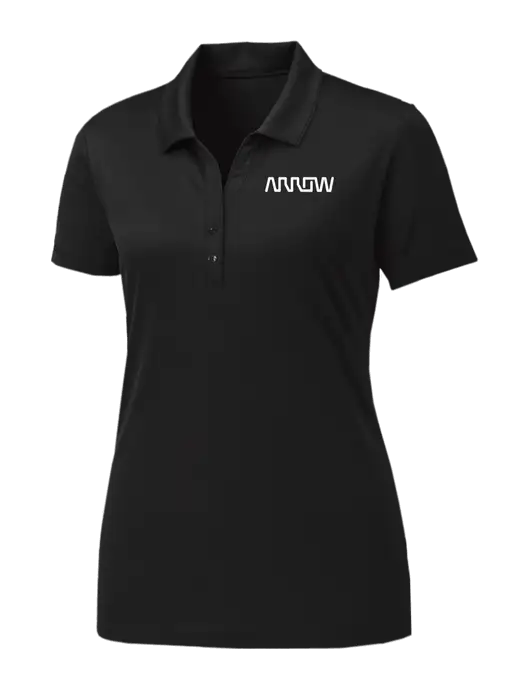 Womens Black PosiCharge Competitor Polo w/Arrow Electronics Logo