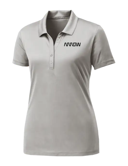 Womens Very Light Grey PosiCharge Competitor Polo w/Arrow Electronics Logo