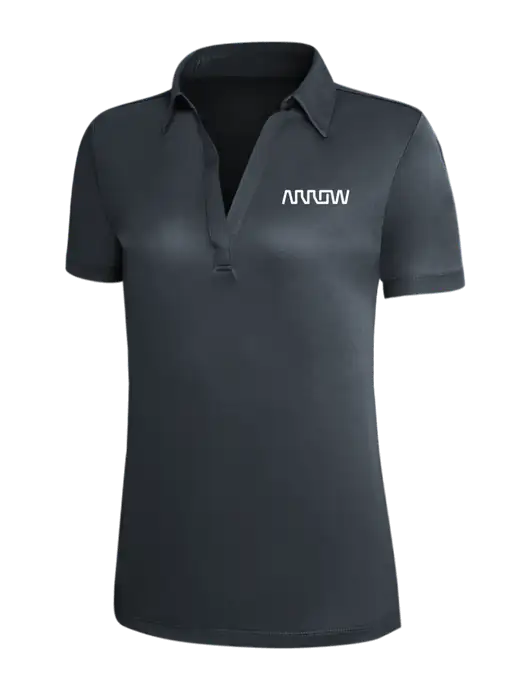 Dark Grey Silk Touch Womens Performance Polo w/Arrow Electronics Logo