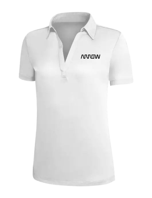 White Silk Touch Womens Performance Polo w/Arrow Electronics Logo