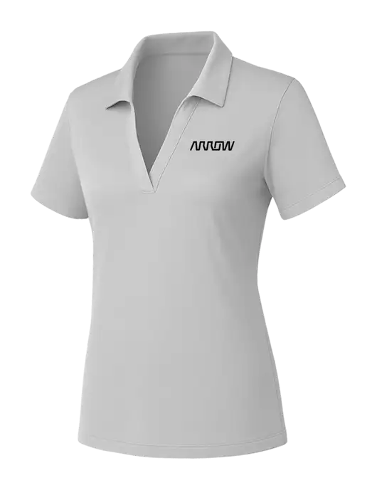 Womens Light Grey PosiCharge RacerMesh Polo w/Arrow Electronics Logo